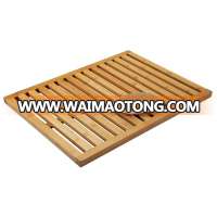 bamboo high quality cheap price bathroom mat with non slip feet